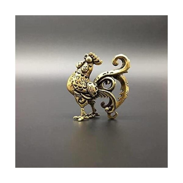 Samtiny Estatua miniatura de cobre con diseño de pollo de_1