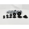 Wennuo 100 botones de costura negros botones de
