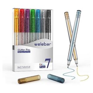 welebar Juego de bolígrafos de gel con purpurina para