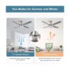 warmiplanet Ventilador de techo con luces mando a