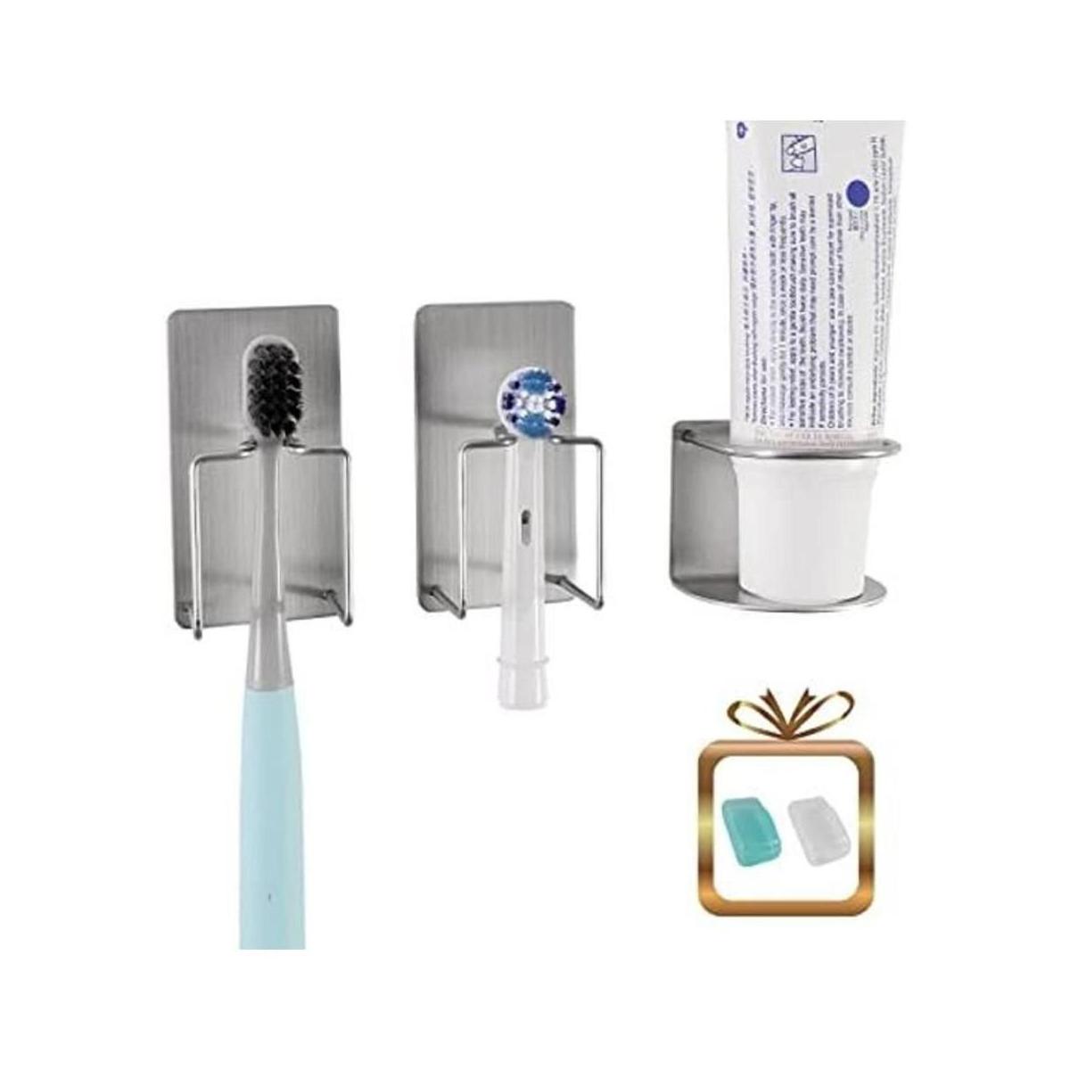 Soporte de pared para baño para pasta de dientes cepillo