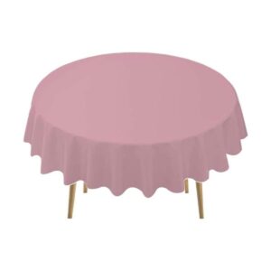 Juego de 2 manteles de plástico rosa desechables de 84