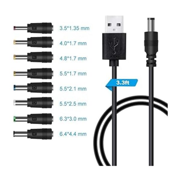 Waremew Adaptador de 8 conectores USB a CC y cable de_2