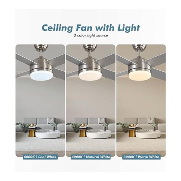 warmiplanet Ventilador de techo con luces mando a