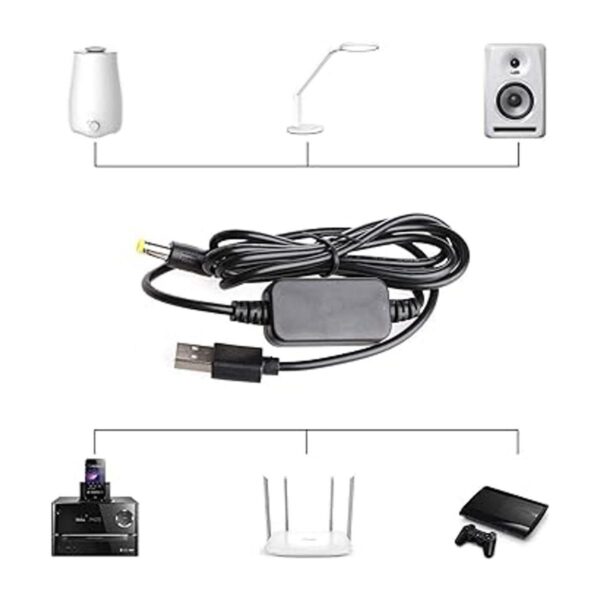 Waremew Adaptador de 8 conectores USB a CC y cable de_6