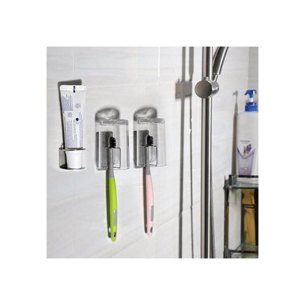 Soporte de pared para baño para pasta de dientes cepillo