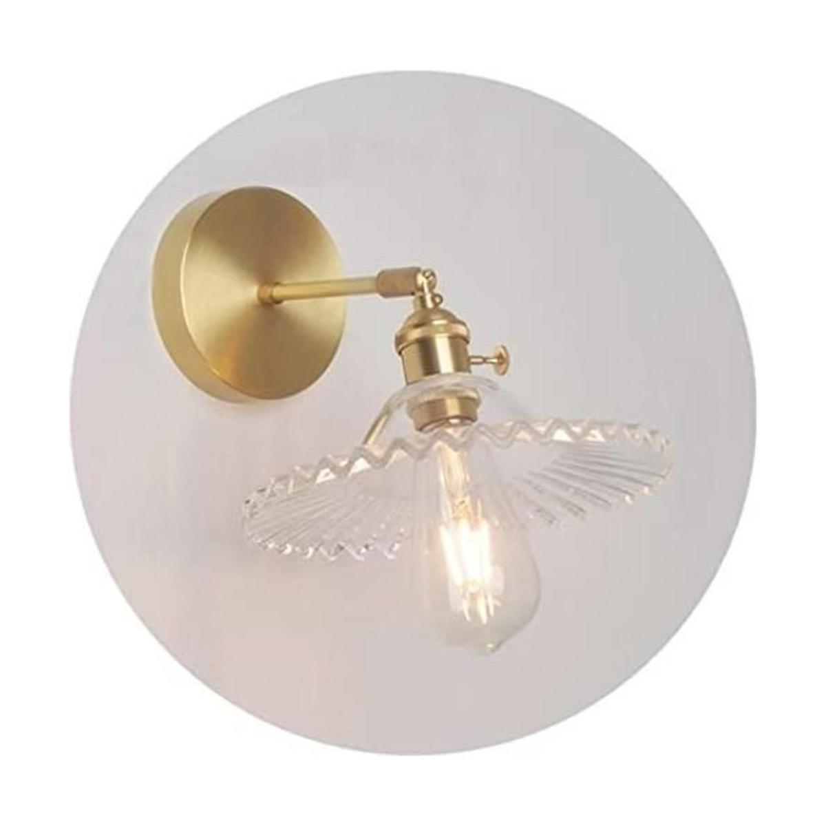 Lámpara de pared industrial vintage E27 con soporte de