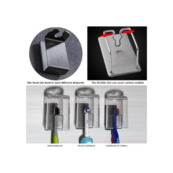 Soporte de pared para baño para pasta de dientes cepillo