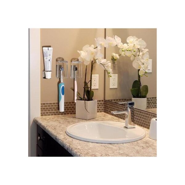Soporte de pared para baño para pasta de dientes cepillo