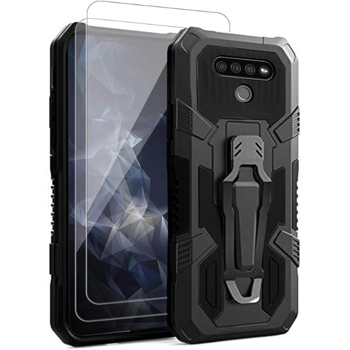 Funda para teléfono LG K51 con protector de pantalla de