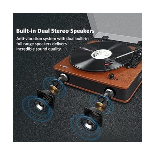 Vosterio Record Player Turntable with Speakers for Vinyl_3