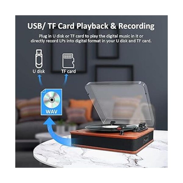 Vosterio Record Player Turntable with Speakers for Vinyl_5