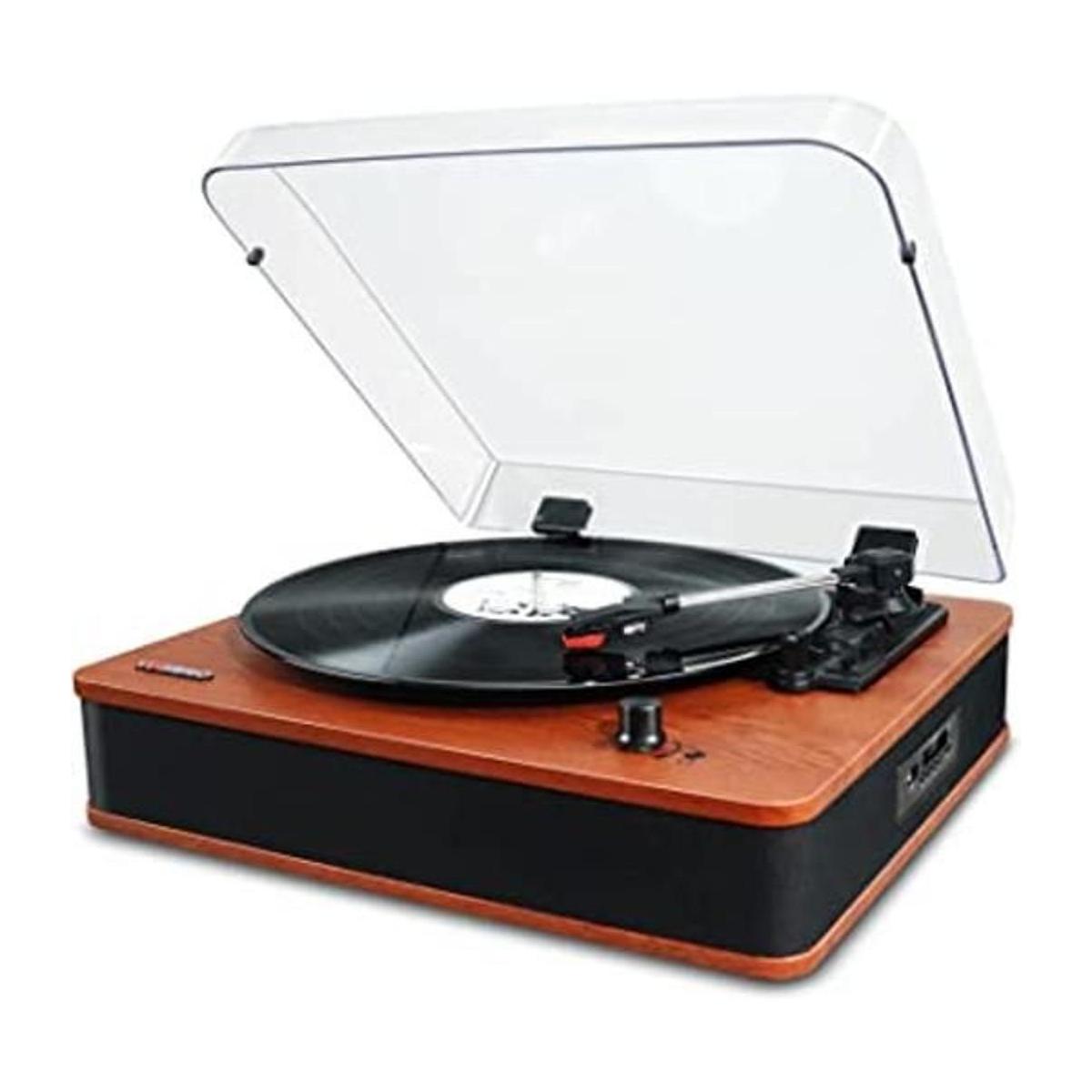 Vosterio Record Player Turntable with Speakers for Vinyl