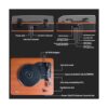 Vosterio Record Player Turntable with Speakers for Vinyl_2