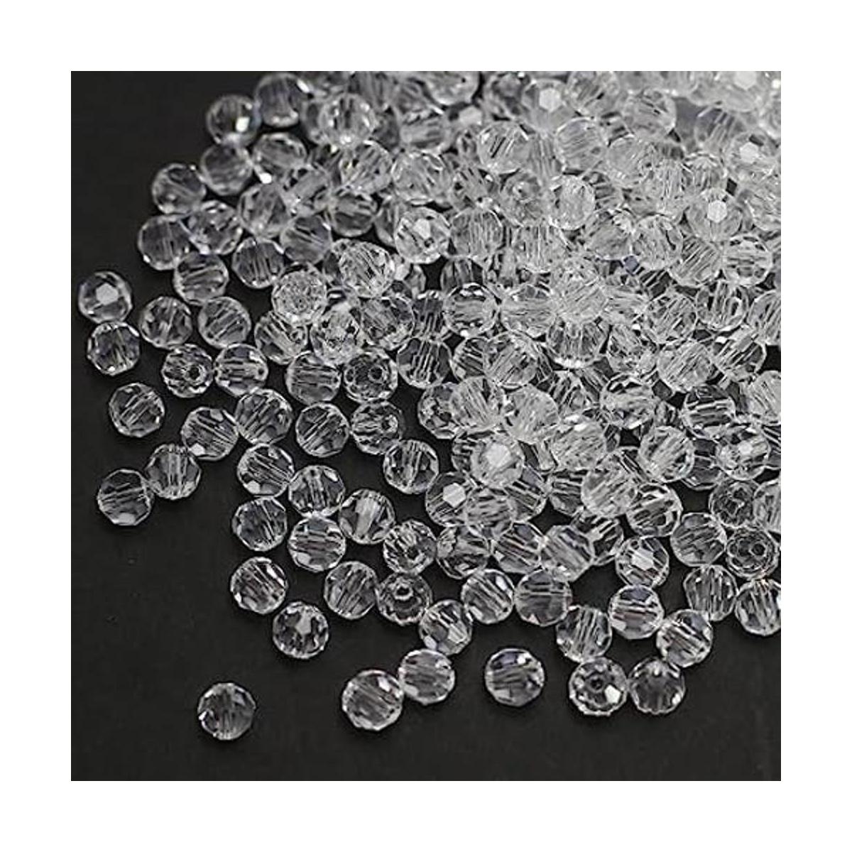 ZHFMLY Espaciador de cristal facetado con cuentas sueltas
