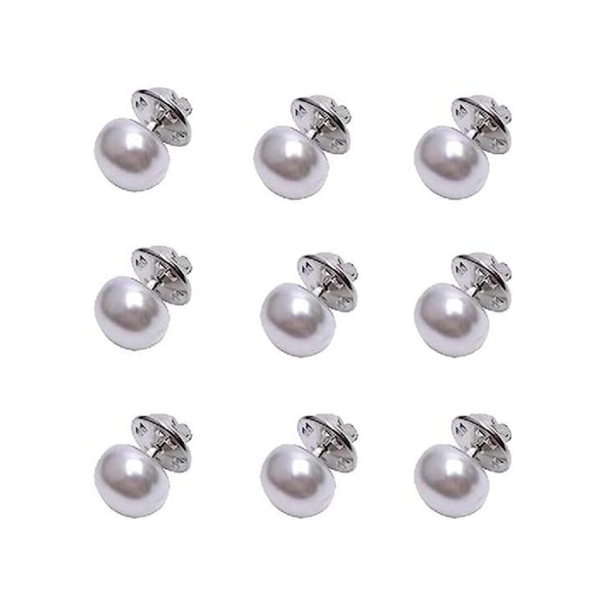 10 broches de perlas artificiales para mujer para