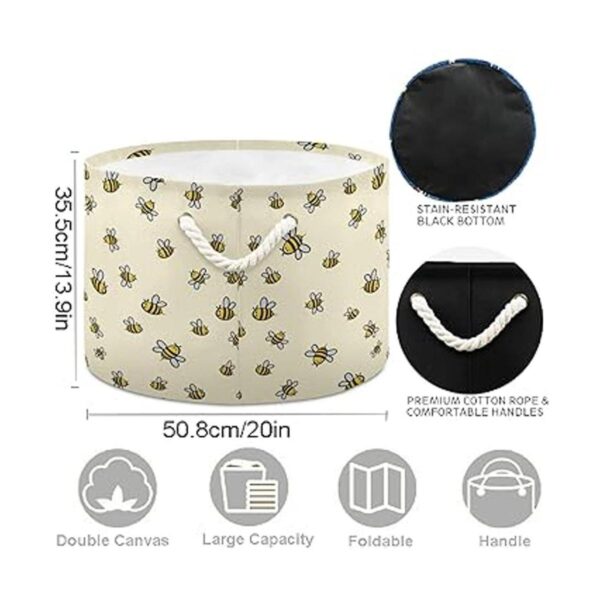 Visesunny Cesta de almacenamiento plegable para ropa_5