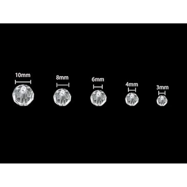 ZHFMLY Espaciador de cristal facetado con cuentas sueltas