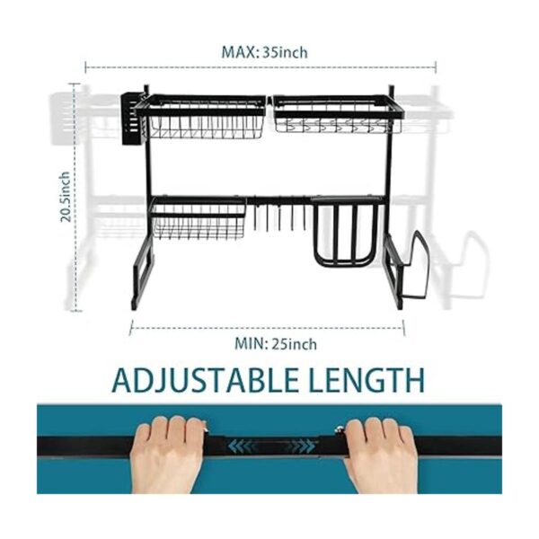 Vipush Over The Sink Dish Drying Rack Large Dish Drainer