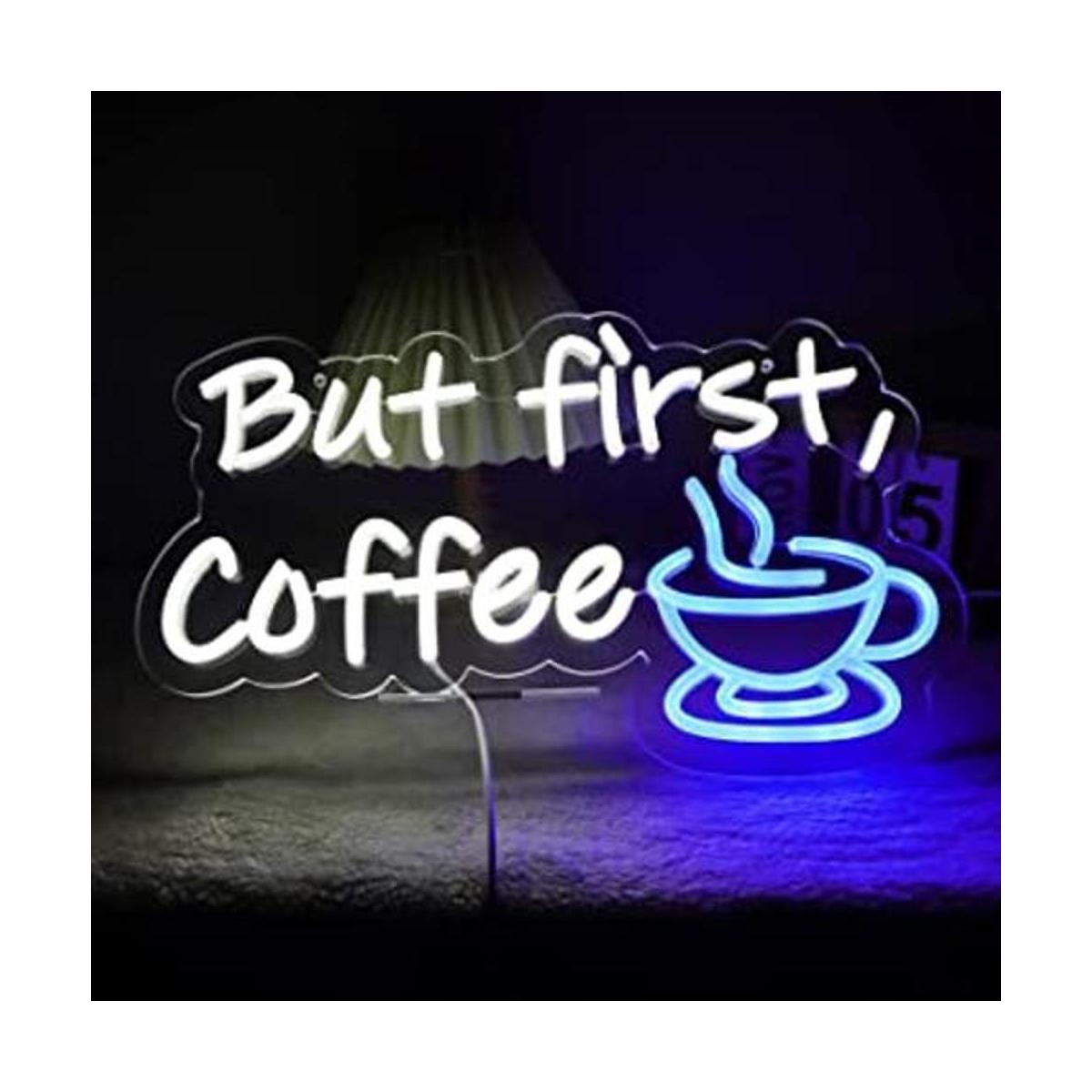 Vinray But First Coffee Neon Letrero para decoración de