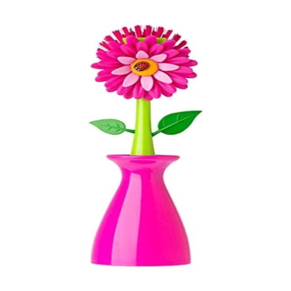 Cepillo para vajilla Vigar rosado Flower Power Pink_1