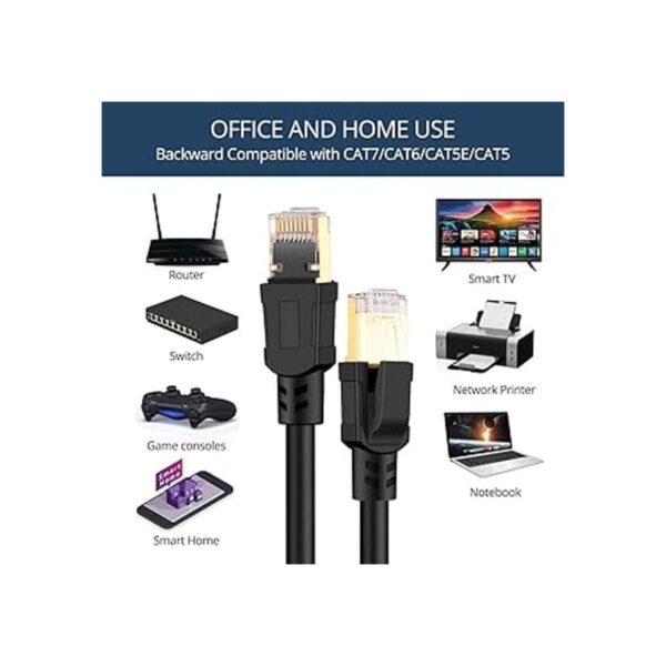 Veetcom Cable Ethernet Cat8 de 25 pies cable de red LAN_2