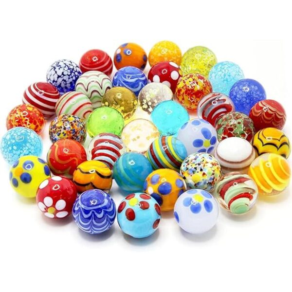 30 canicas de vidrio para niños 25 canicas coloridas y 5_1