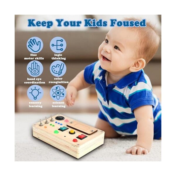 Disrerk Interruptor de luz LED Montessori tablero ocupado