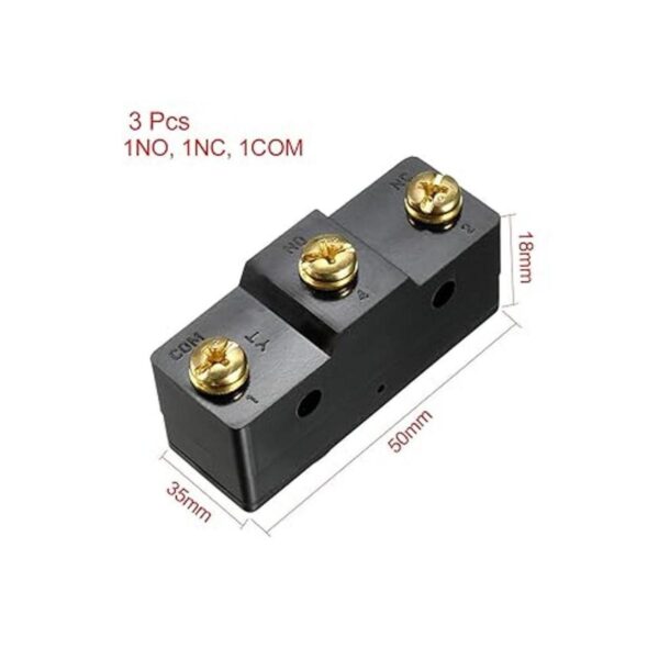 uxcell LXW511D1 1NO 1NC Palanca de botón corto 3_2