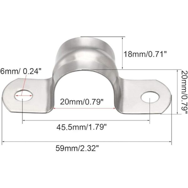 uxcell Correa rígida para tubería acero inoxidable 304_2