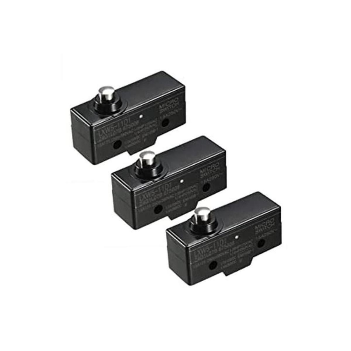 uxcell LXW511D1 1NO 1NC Palanca de botón corto 3