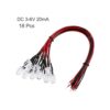uxcell 18 piezas de 0.315 in pre cable LED blanco DC36V_2