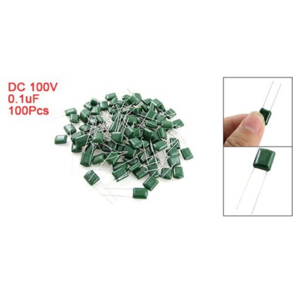 uxcell DC 100V 0.1uF Condensador de película de poliéster_2