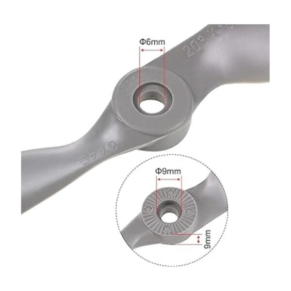 uxcell RC Hélice CW 7.9 x 3.9 in 2 paletas para avión_3
