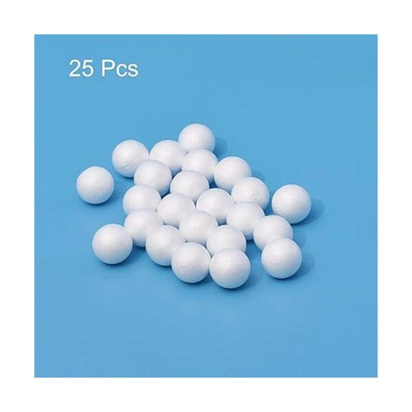 uxcell 25 bolas de espuma de poliestireno blanco de 1.5