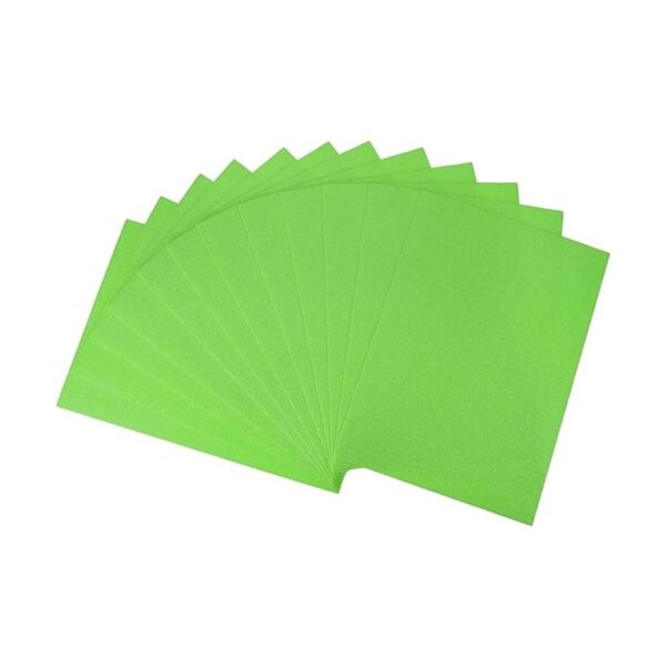 uxcell Hojas de espuma EVA con purpurina verde de 11 x 8_1