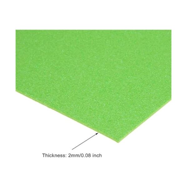 uxcell Hojas de espuma EVA con purpurina verde de 11 x 8_3