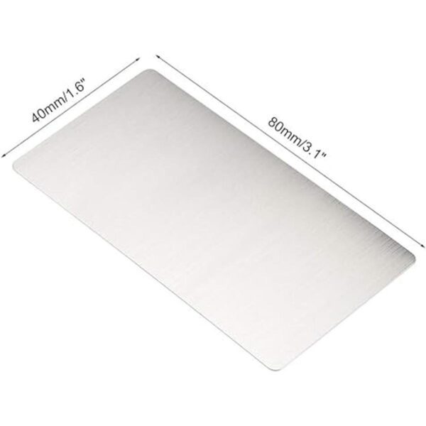 uxcell Tarjeta de metal en blanco de 3.150 x 1.575 x 0.016