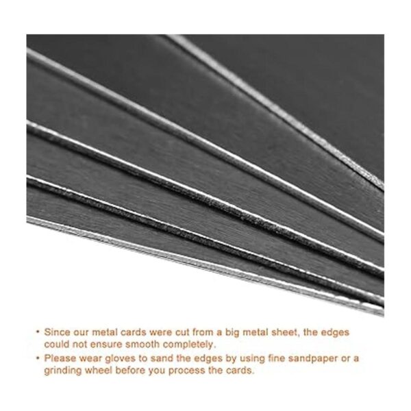 uxcell Tarjeta de metal en blanco de 3.150 x 1.969 x 0.020_3
