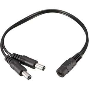 Uxcell 20 cm 5.5 x 2.1 mm DC 1 hembra a 2 macho Cable de_1