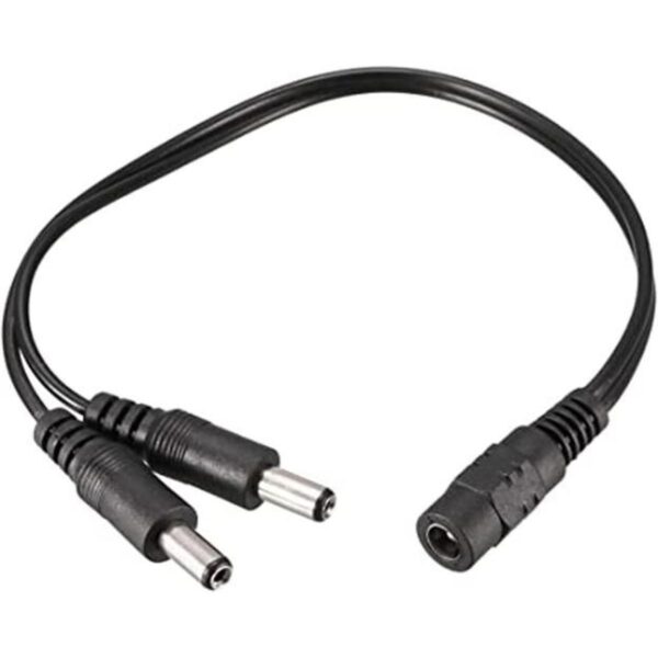 Uxcell 20 cm 5.5 x 2.1 mm DC 1 hembra a 2 macho Cable de_1