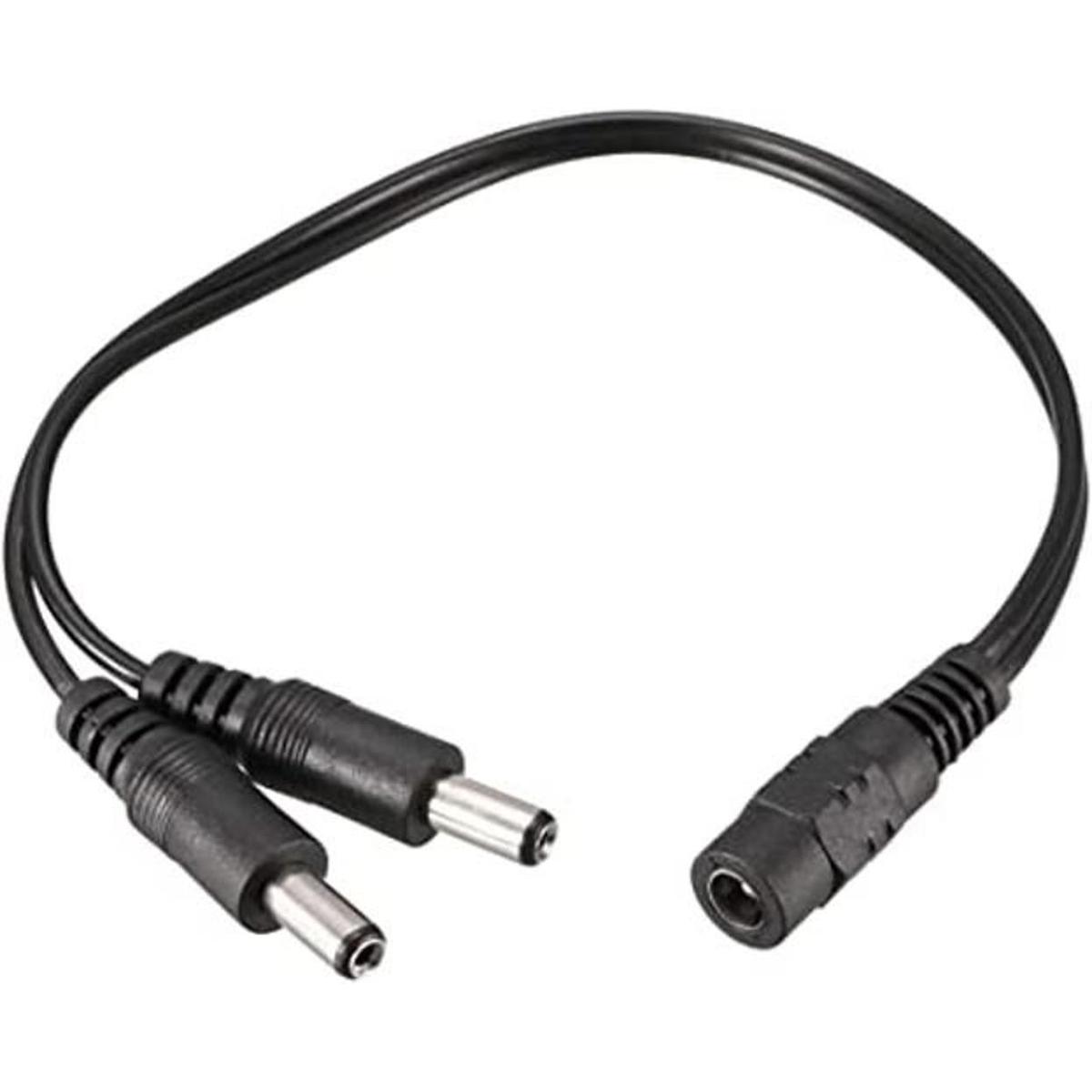 Uxcell 20 cm 5.5 x 2.1 mm DC 1 hembra a 2 macho Cable de