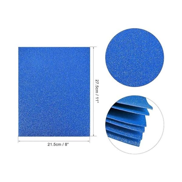 uxcell Hojas de espuma EVA con purpurina azul oscuro 11 x_2
