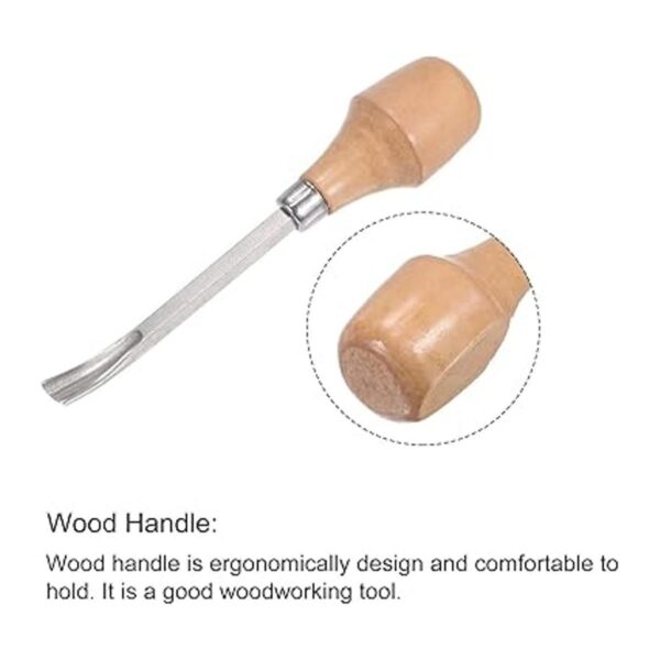 uxcell Cinceles de madera 0.394 in cromado acero al_4