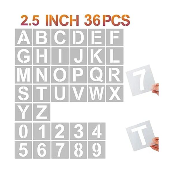 Plantillas y números de letras de 2.5 pulgadas 36