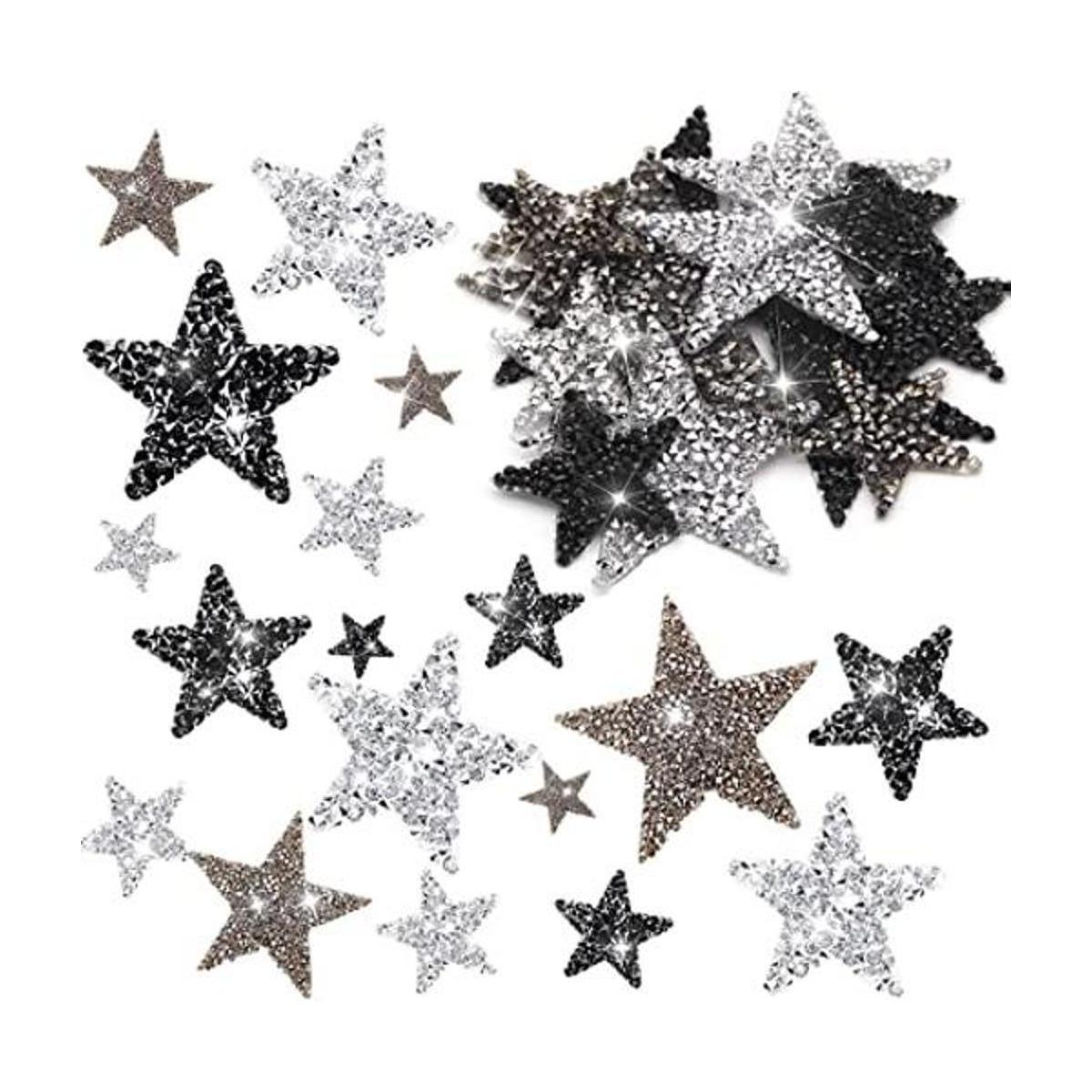 50 parches adhesivos para planchar con estrellas parches