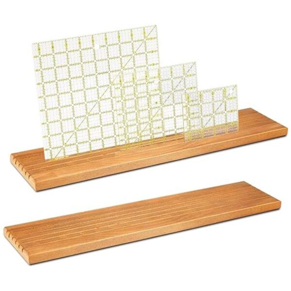 2 piezas de regla de madera organizador de regla de