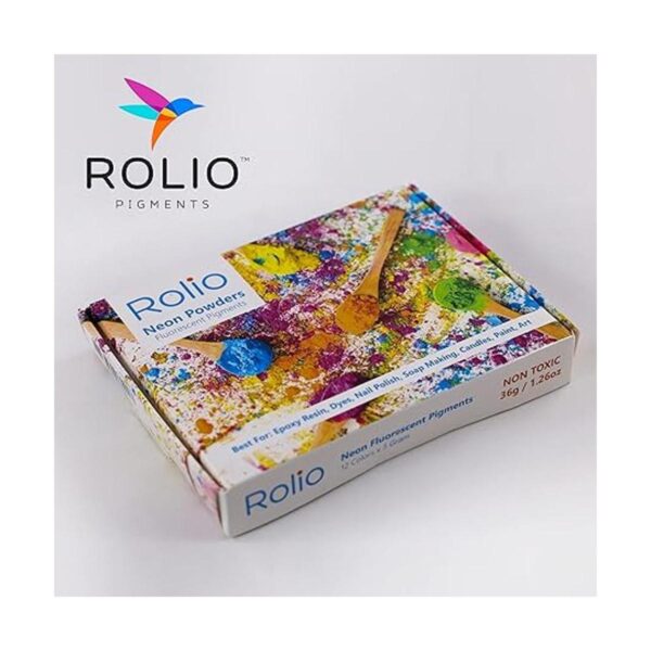 Rolio Polvo fluorescente 12 tarros de pigmento de 0.35_6