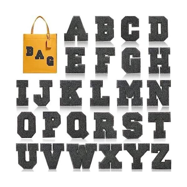 Parche de letras para planchar de chenilla parche de