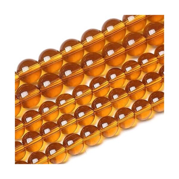 60 cuentas de cristal marrón de 0.23 pulgadas cuentas de